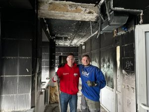 Student volunteers form part of rapid response team to hospital fire