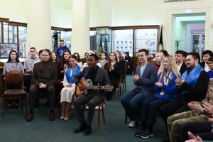 Rector Lenar Safin meets with activists before Russian Student Day